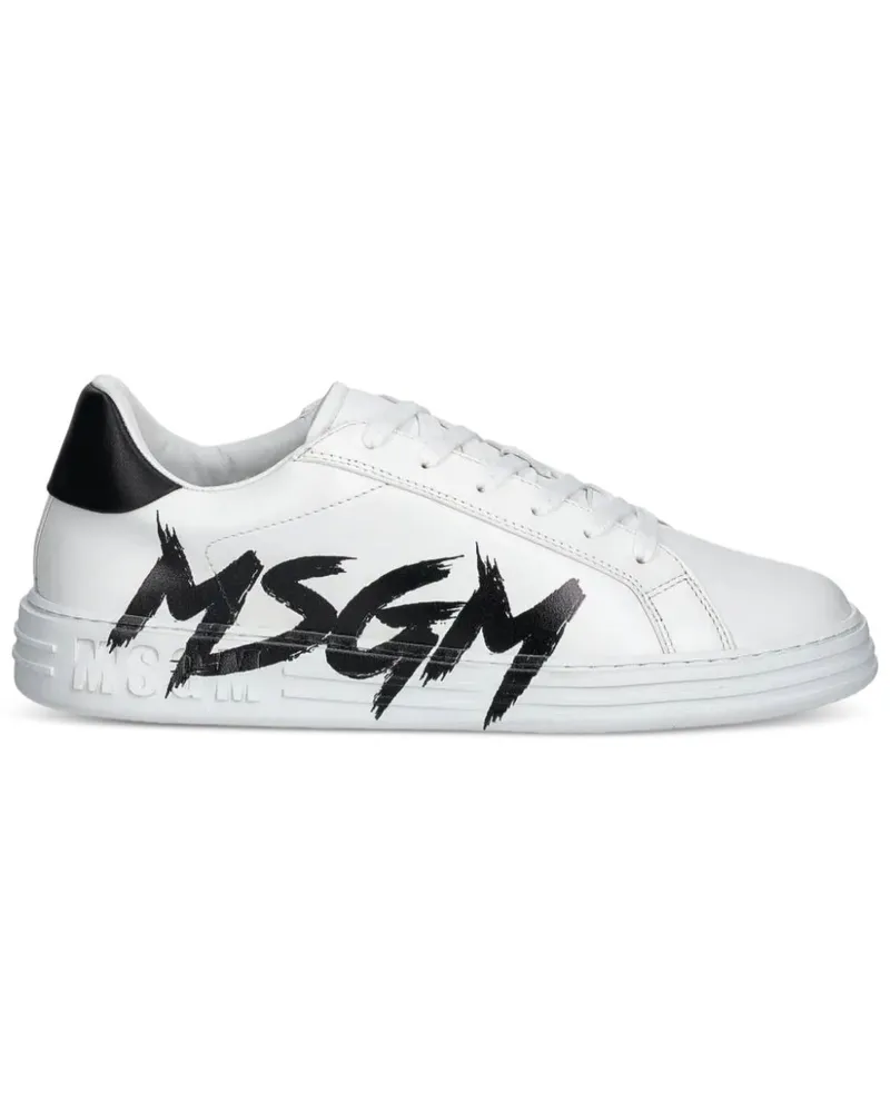 MSGM Sneakers mit Logo-Print - Weiß Weiß