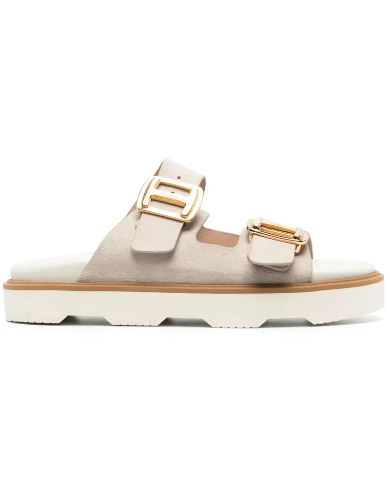 Hogan Flatform-Sandalen - Nude Nude