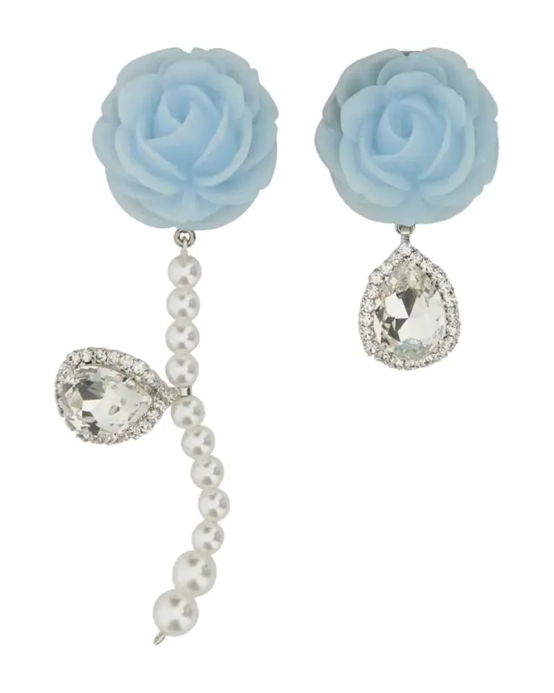 Magda Butrym embellished flower drop earrings - Silber Silber