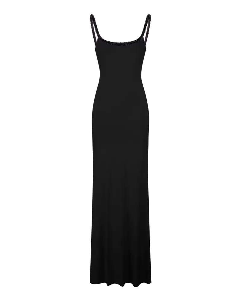 Elisabetta Franchi Abendkleid mit Kristallen - Schwarz Schwarz