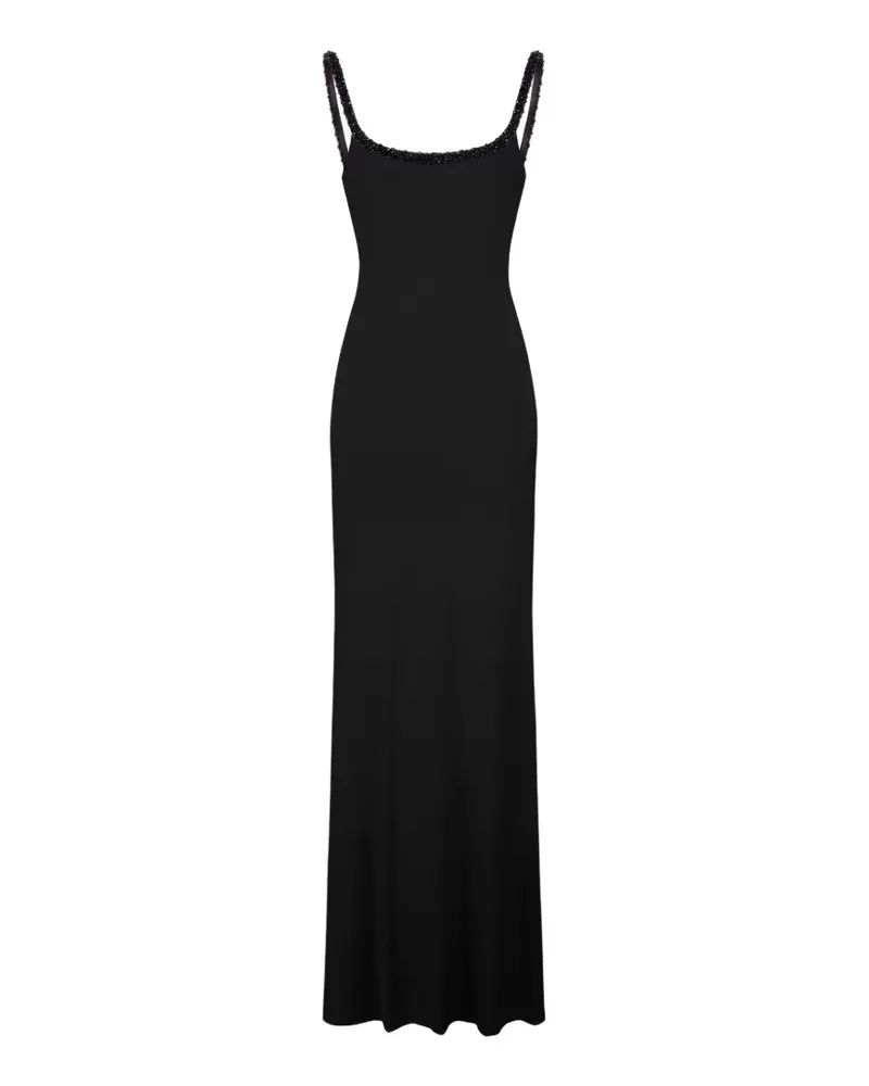 Elisabetta Franchi Abendkleid mit Kristallen - Schwarz Schwarz