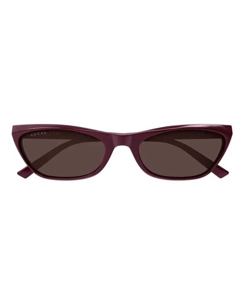 Gucci Sonnenbrille mit geometrischem Gestell - Rot Rot