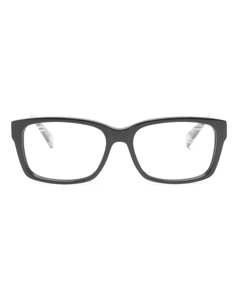 Marc Jacobs striped-arm rectangle-frame glasses - Schwarz Schwarz