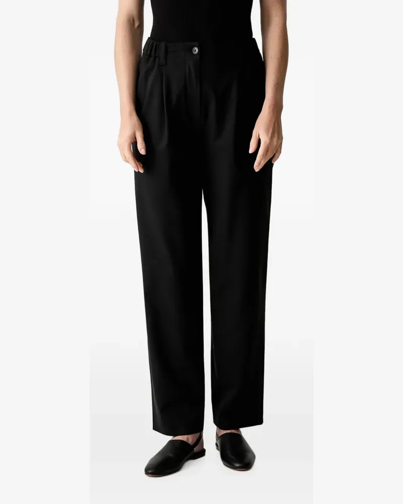 Kenzo pleated straight-leg trousers - Schwarz Schwarz