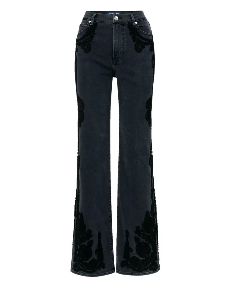Veronica Beard Crosbie embroidered jeans - Schwarz Schwarz