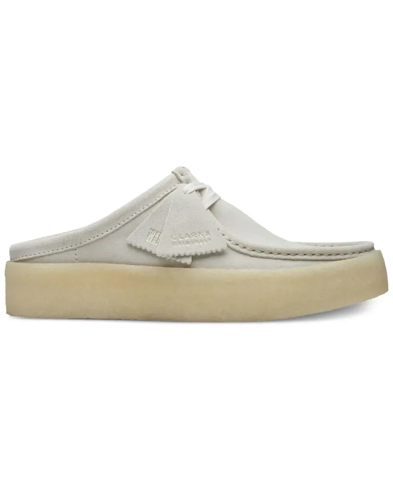 Clarks Wallabee Cup "Grey" Mules - Weiß Weiß