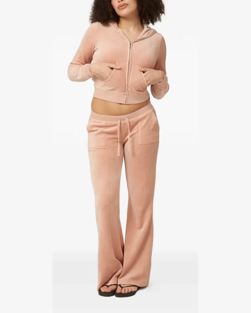 Juicy Couture Heritage Hoodie aus Velours - Rosa Rosa