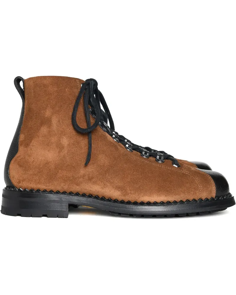 YUKETEN Schnürstiefel aus Wildleder - Braun Braun