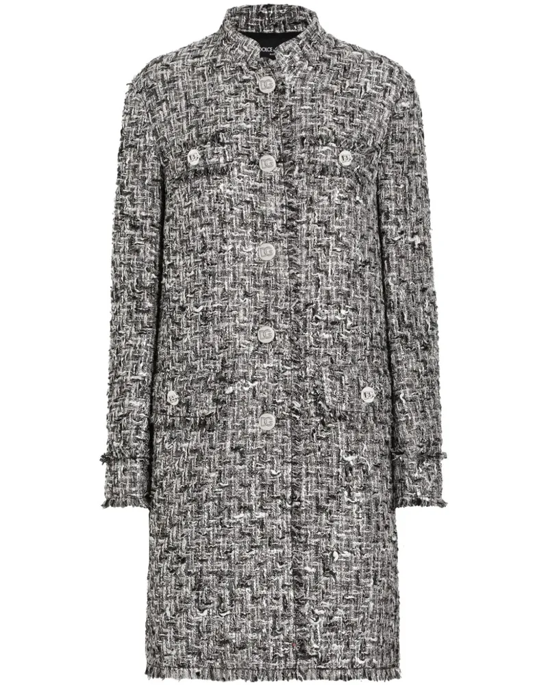Dolce & Gabbana Mantel aus Tweed - Grau Grau