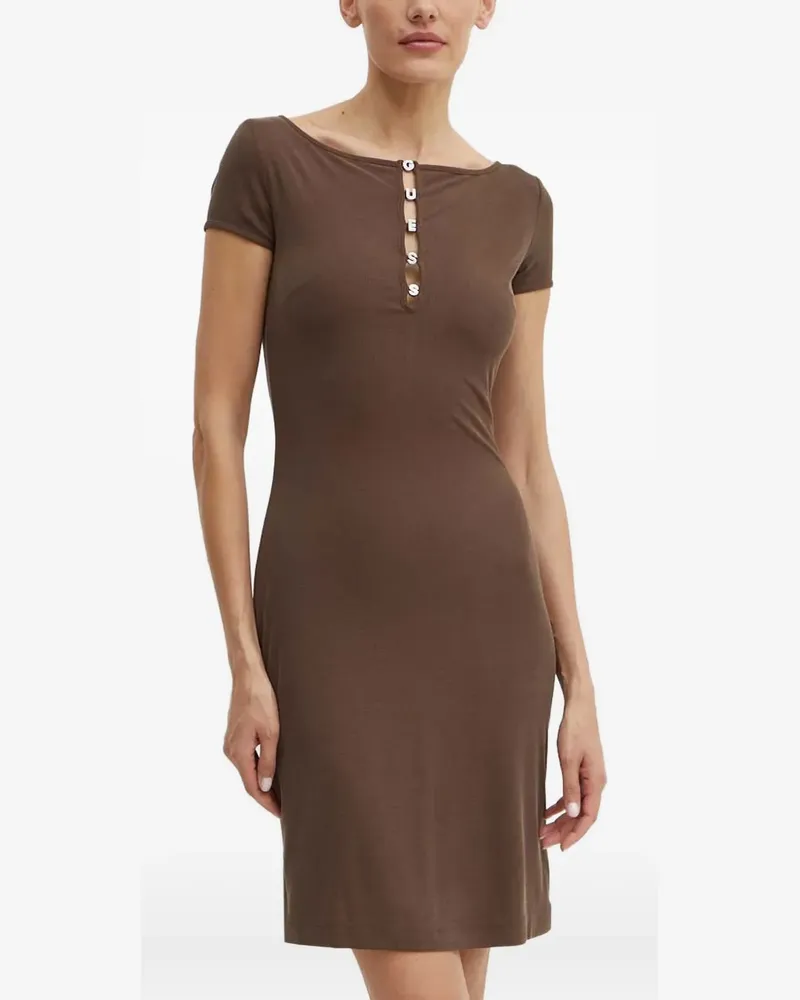 Guess Minikleid mit Logo-Detail - Braun Braun