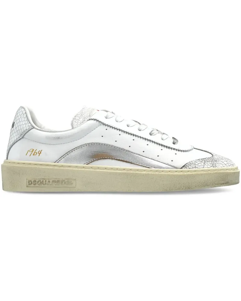 Dsquared2 Rider Sneakers aus Metallic-Leder - Weiß Weiß