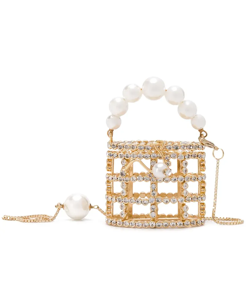 Rosantica Mini-Tasche im Gitterdesign - Gold Gold
