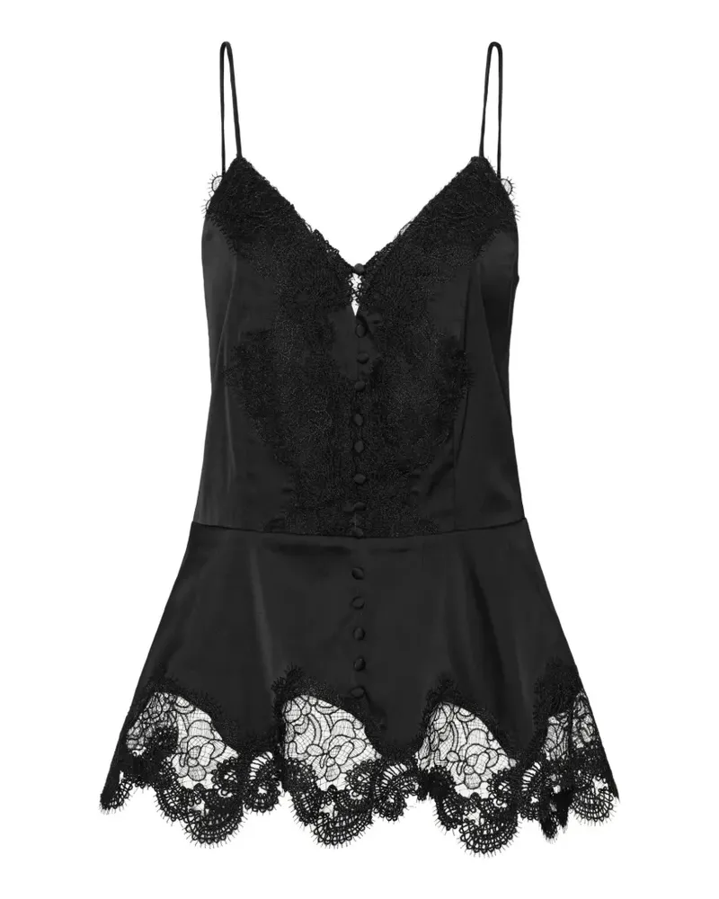 ROTATE Birger Christensen camisole lace top - Schwarz Schwarz