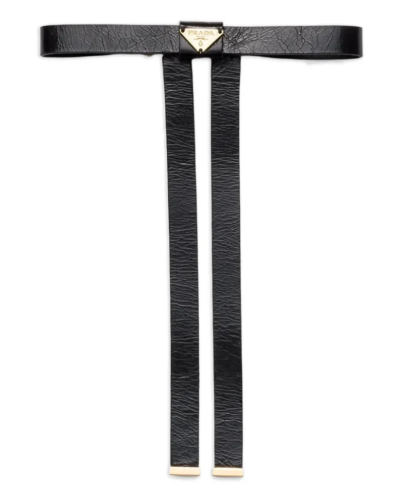 Prada Haarspange mit Logo - Schwarz Schwarz