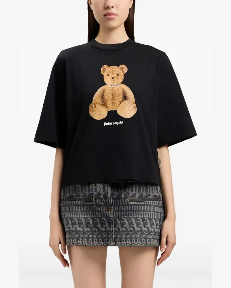 Palm Angels T-Shirt mit Bären-Print - Schwarz Schwarz