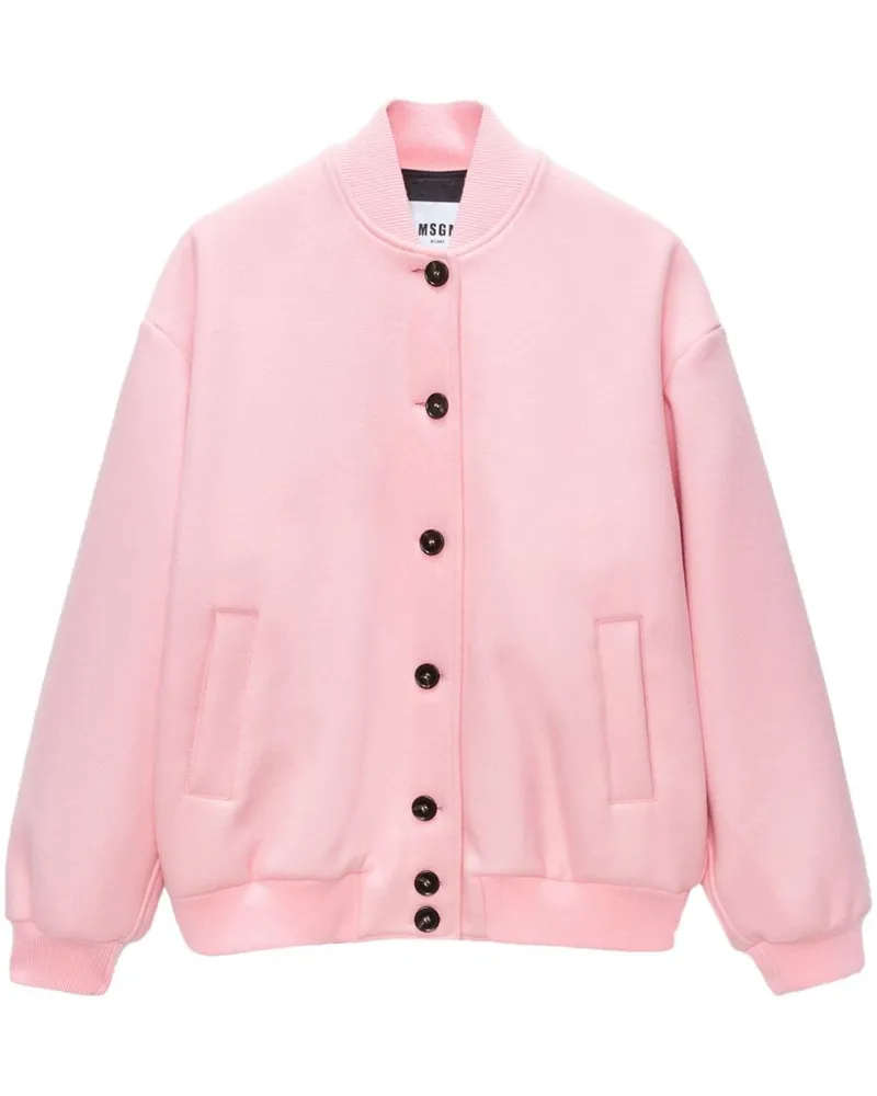 MSGM Gefütterte Jacke mit grafischem Print - Rosa Rosa