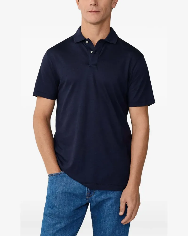 Hackett Kurzärmeliges Poloshirt - Blau Blau