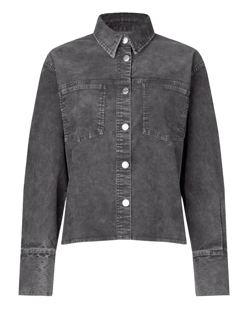 Samsøe & Samsøe Sasofie corduroy chest-pocket shirt - Grau Grau