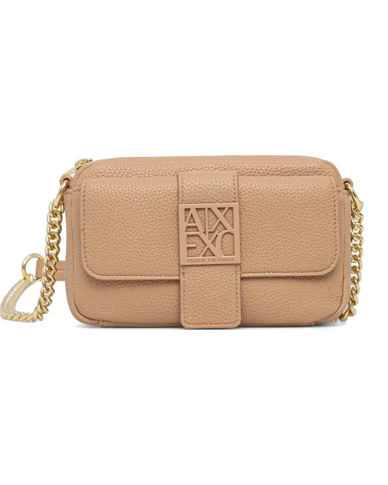 Armani Exchange Umhängetasche mit Logo-Schild - Nude Nude