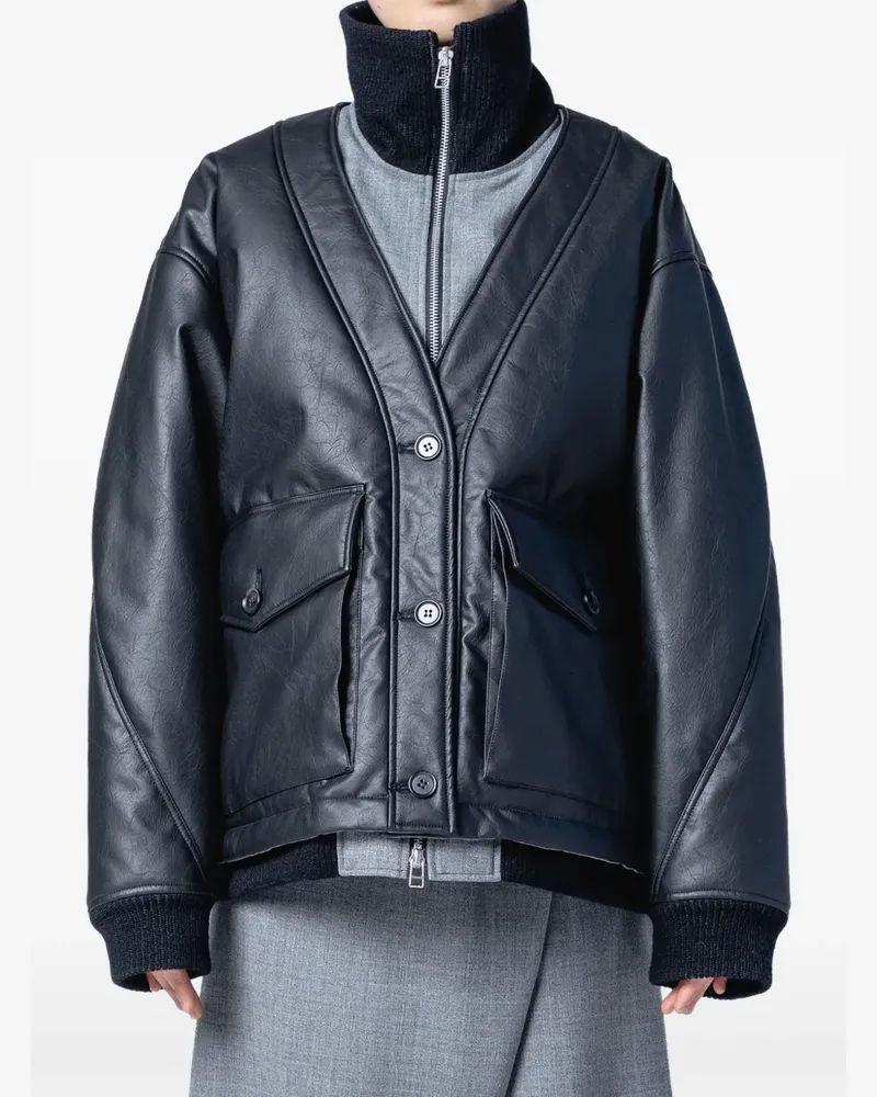 Muller of Yoshiokubo Skin Layer Mantel - Schwarz Schwarz