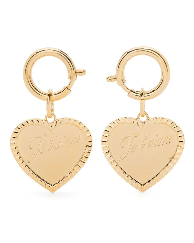 Wouters & Hendrix heart-pendant earrings - Gold Gold