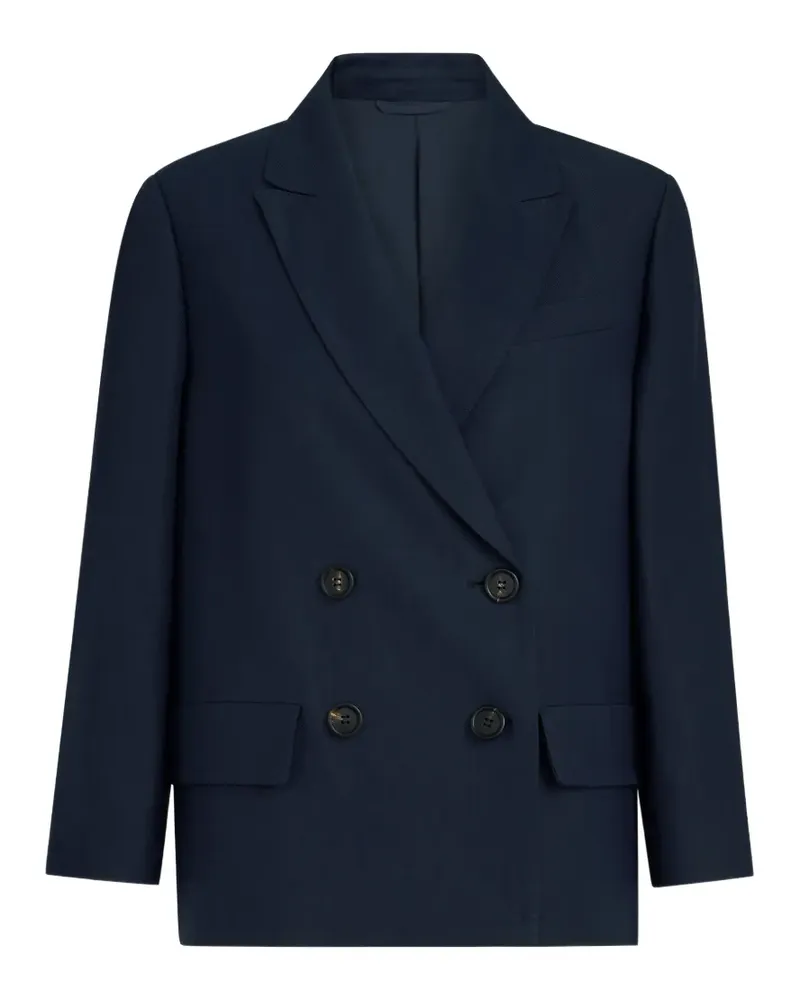 Brunello Cucinelli double-breasted monili blazer - Blau Blau
