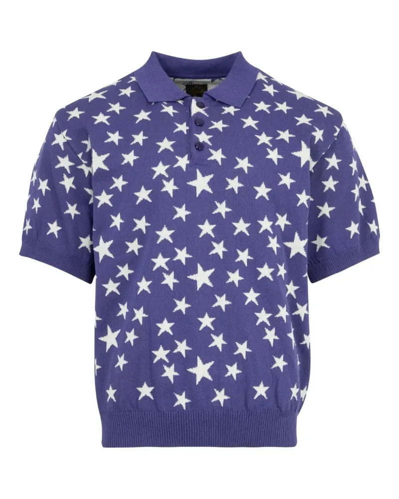 NEEDLES Gestricktes Poloshirt - Violett Violett
