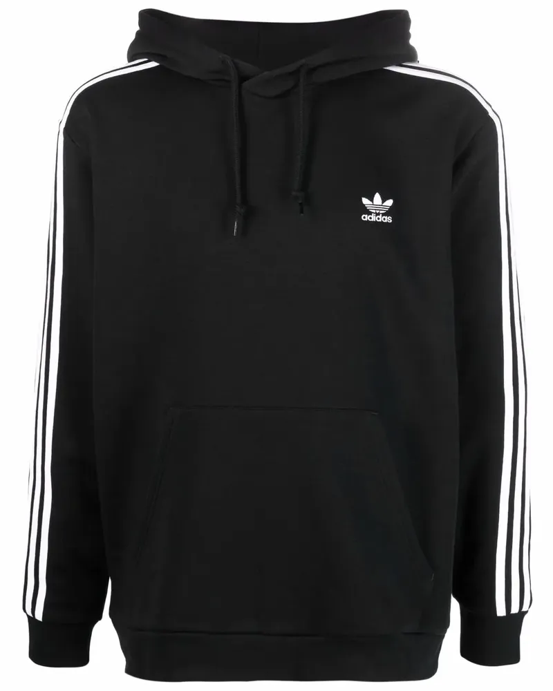 adidas Adicolor Hoodie mit Streifen - Schwarz Schwarz