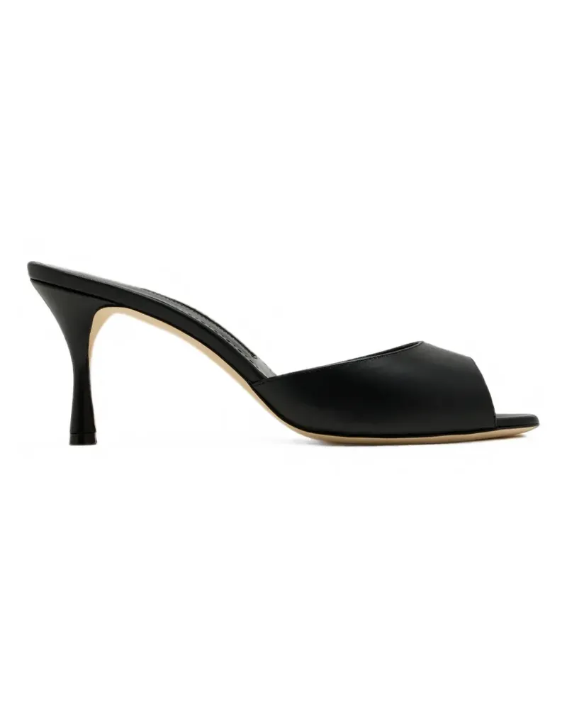 Manolo Blahnik Jada Mules mit Budapestermuster - Schwarz Schwarz
