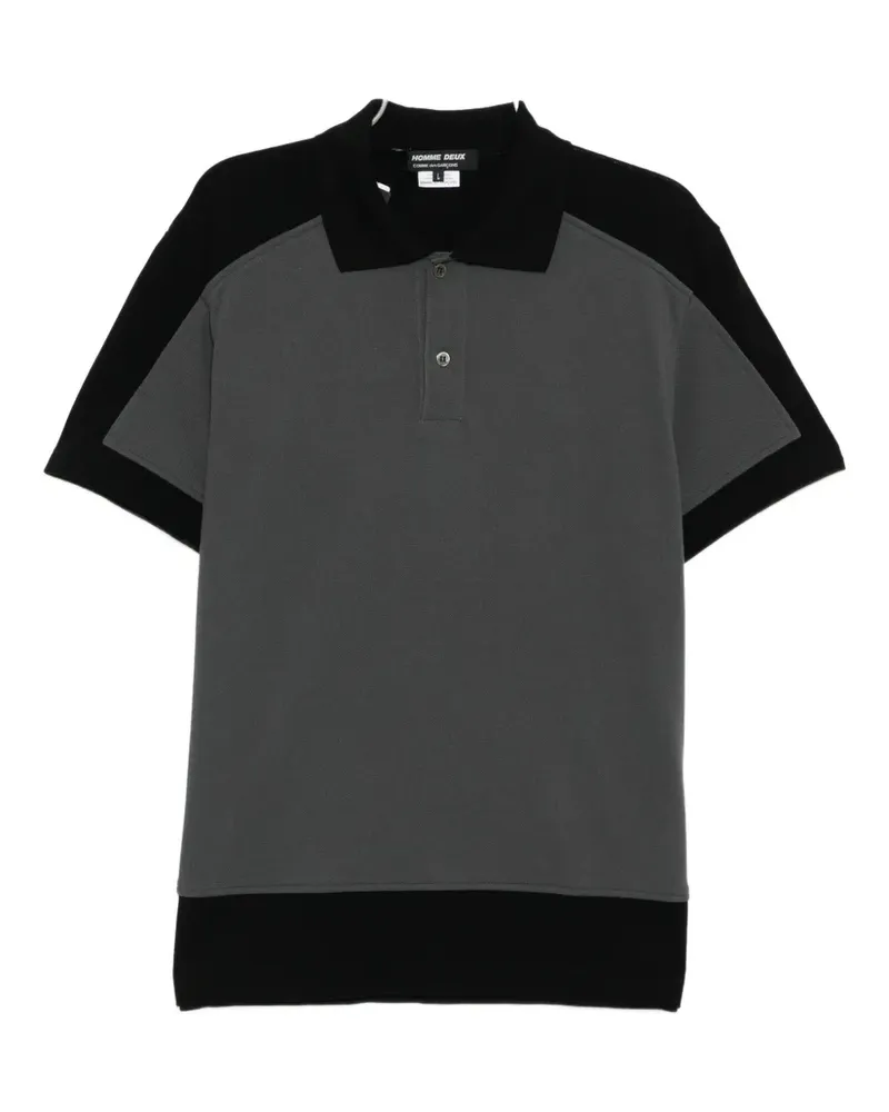 Comme des Garçons Poloshirt in Colour-Block-Optik - Schwarz Schwarz