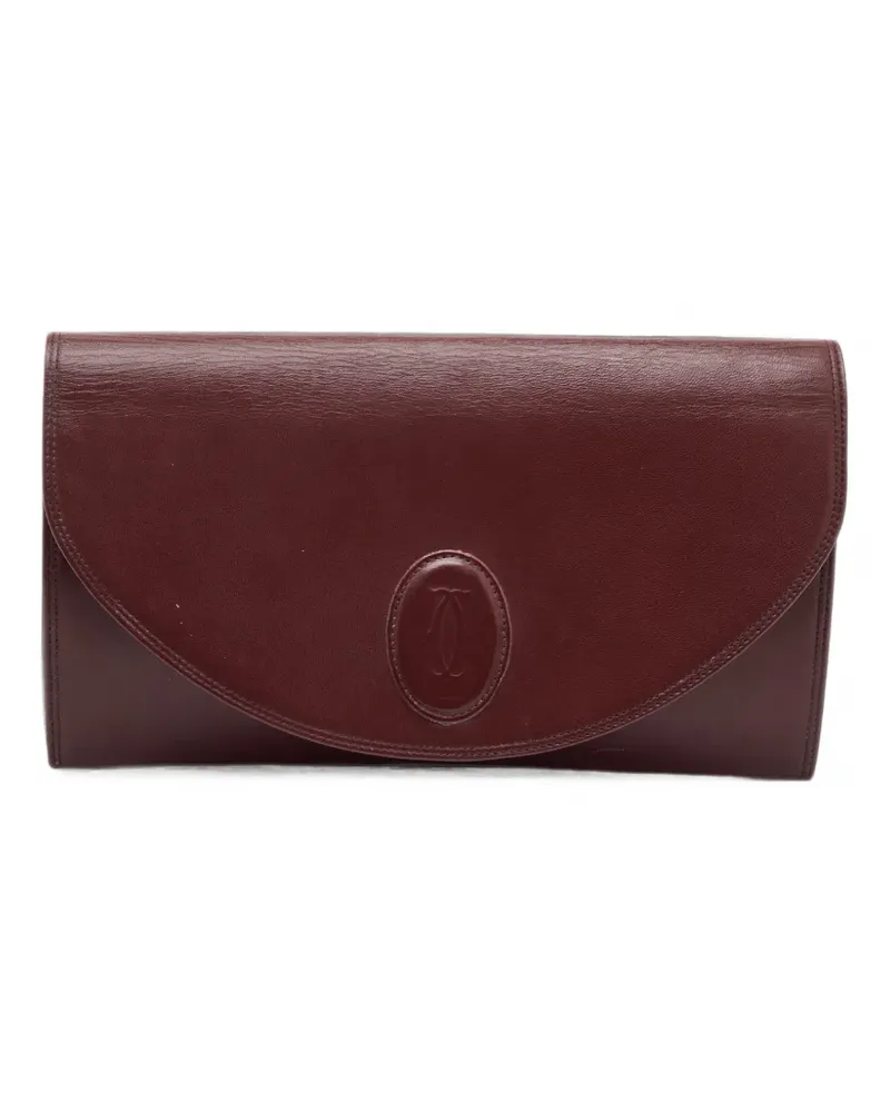 Cartier Ovale Must de  Clutch mit ovalem Emblem - Rot Rot