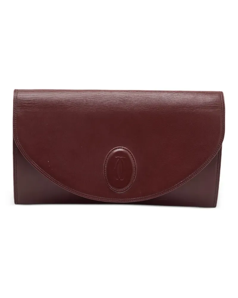 Cartier Ovale Must de  Clutch mit ovalem Emblem - Rot Rot