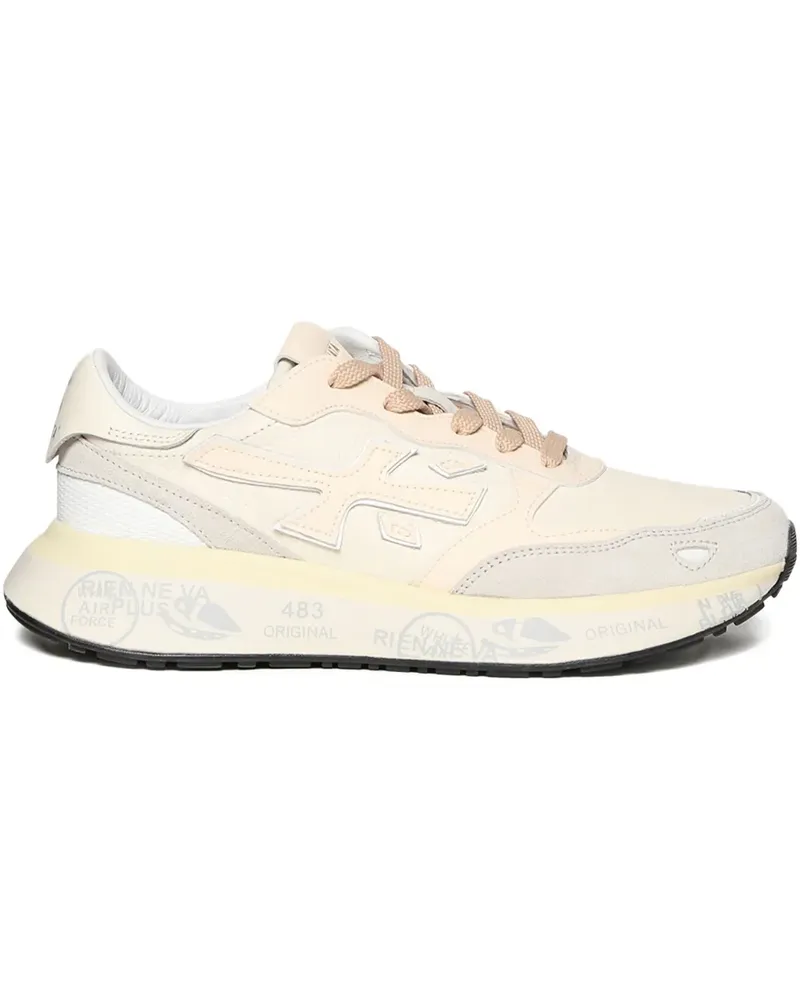 Premiata Lauryn logo-print sneakers - Nude Nude