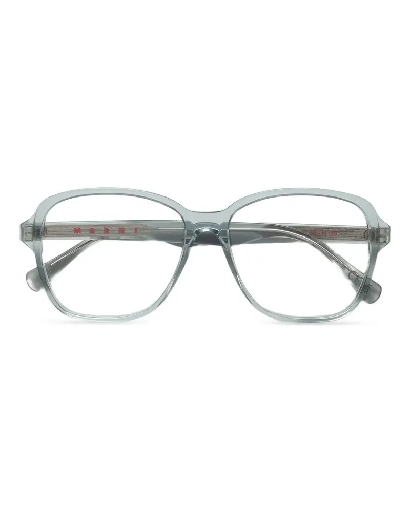 Marni Brille mit geometrischem Gestell - Blau Blau