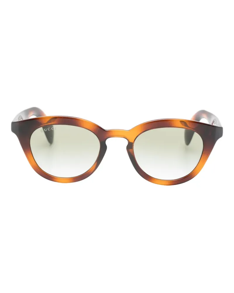 Gucci Sonnenbrille mit rundem Gestell - Braun Braun