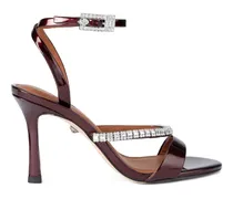 Riemensandalen mit Kristallen - Rot