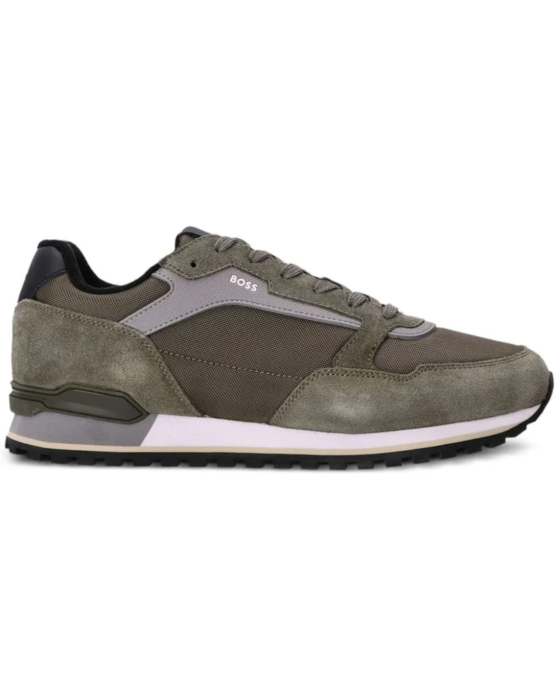 HUGO BOSS Netz-Sneakers mit Wildledereinsätzen - Grün Grün