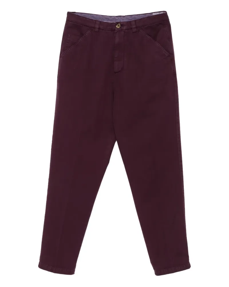 Brunello Cucinelli Hose mit geknöpftem Hosenschlitz - Rot Rot