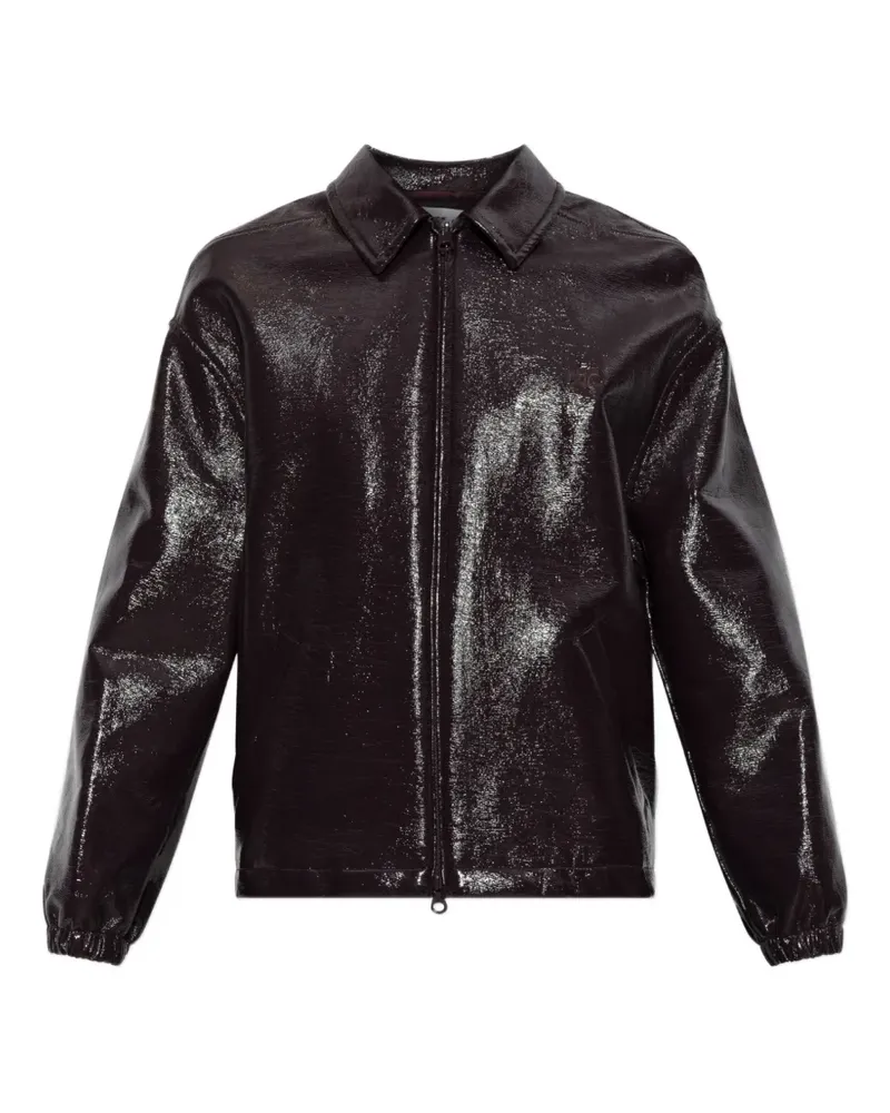 Courrèges vinyl bomber jacket - Violett Violett