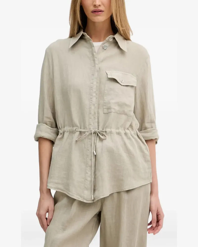 MARC AUREL drawstring-waist shirt - Nude Nude