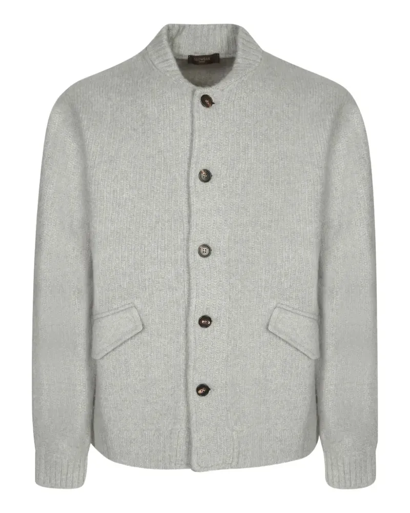 Zanone Gerippter Cardigan mit Knöpfen - Grau Grau