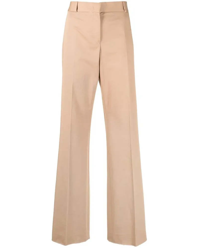 Ferragamo High-Waist-Hose mit geradem Bein Nude