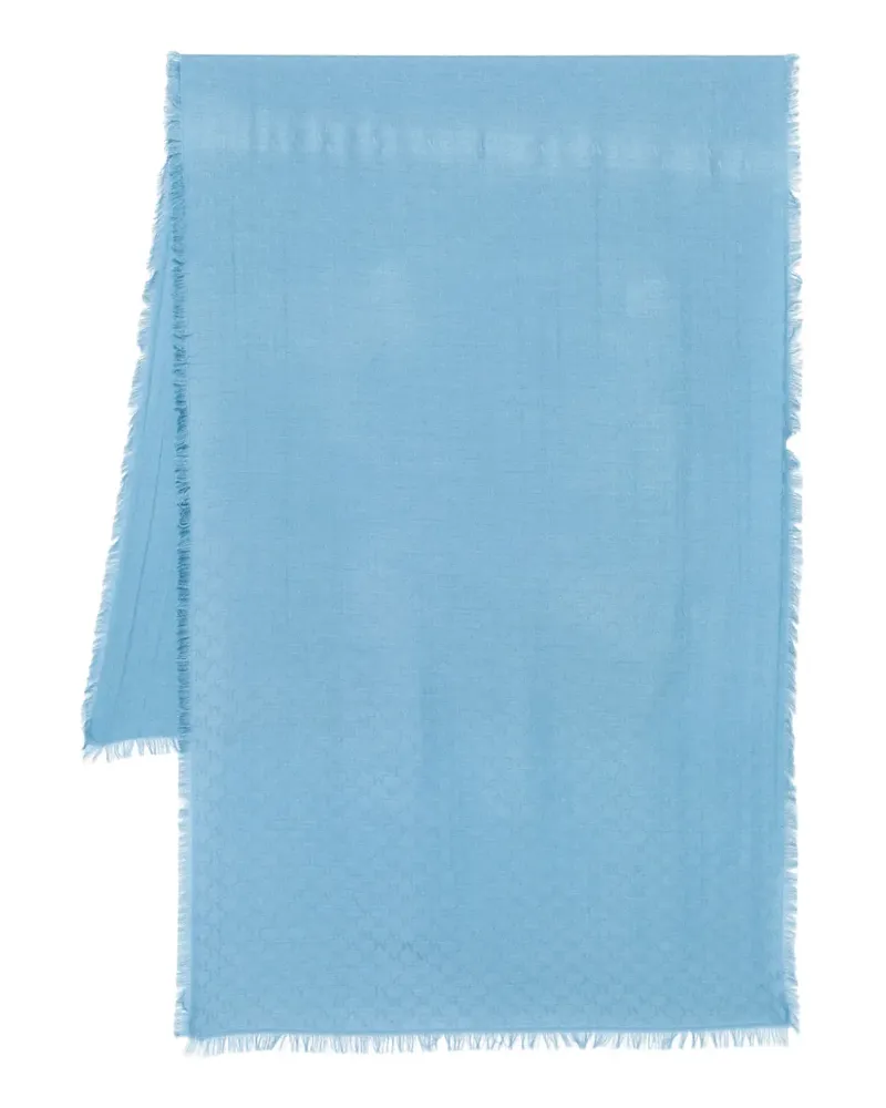 Max Mara Jacquard-Schal mit Monogrammmuster - Blau Blau