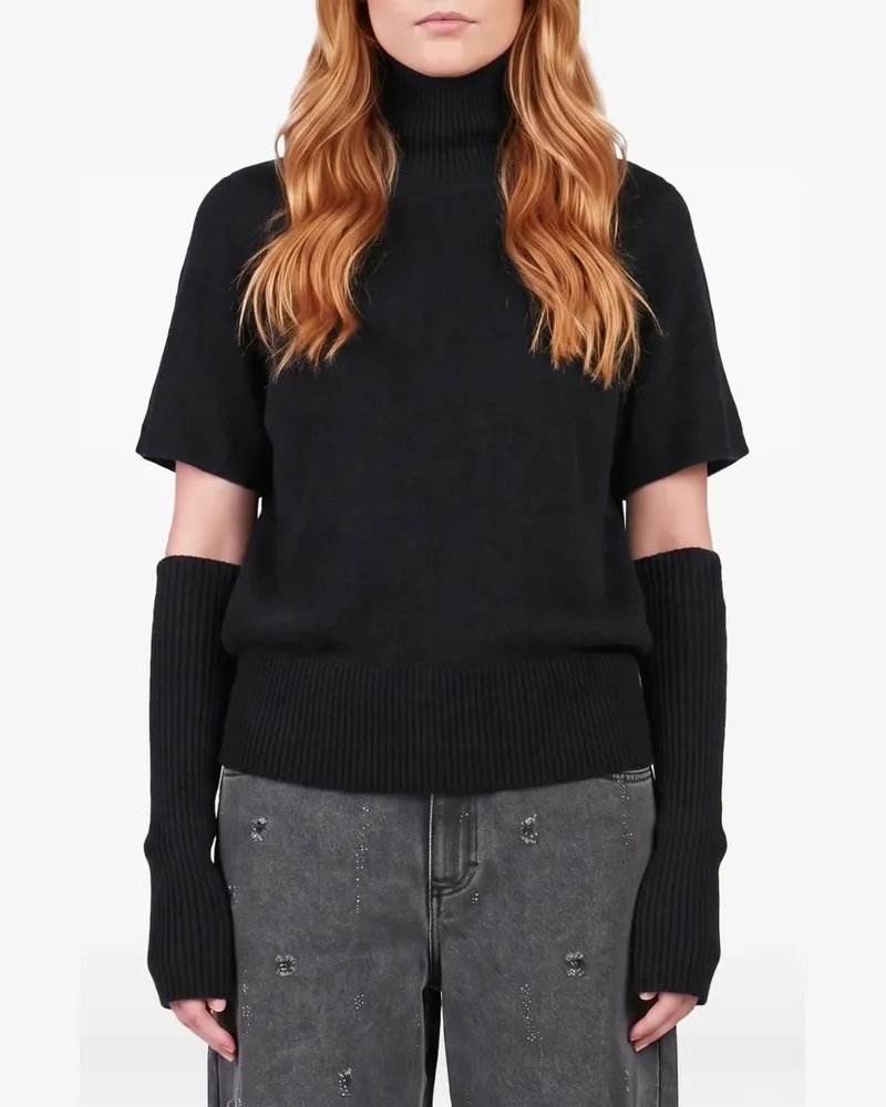 Federica Tosi Gerippter Pullover - Schwarz Schwarz