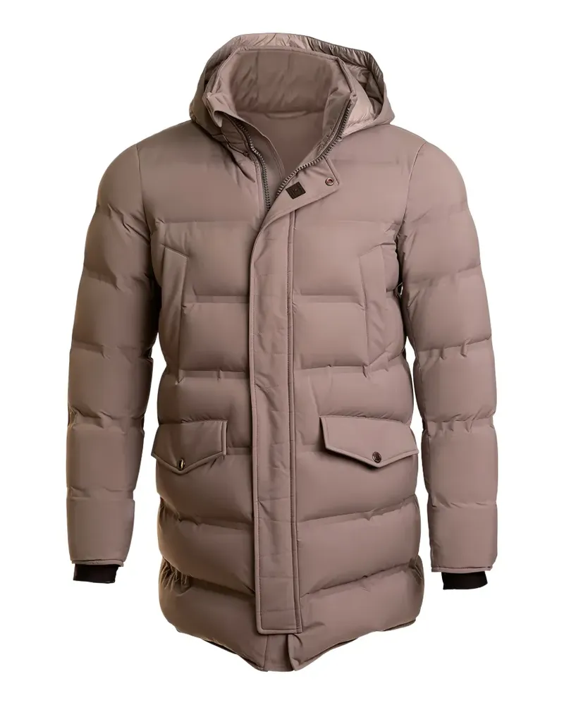 Kiton Hekla zip fastening puffer coat - Nude Nude