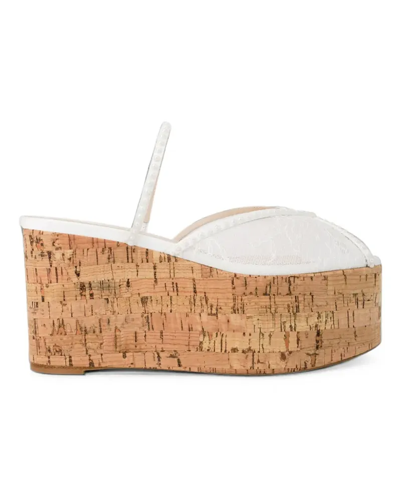 Andrea Wazen Paloma Wedge-Sandalen - Weiß Weiß