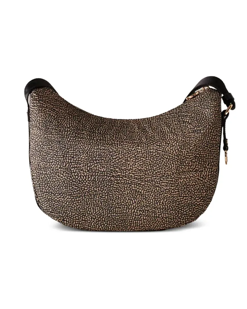 Borbonese Kleine Luna Schultertasche - Braun Braun