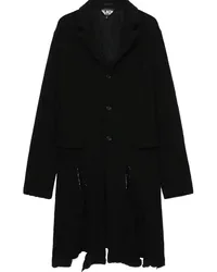 Comme des Garçons Einreihiger Mantel im Distressed-Look Schwarz