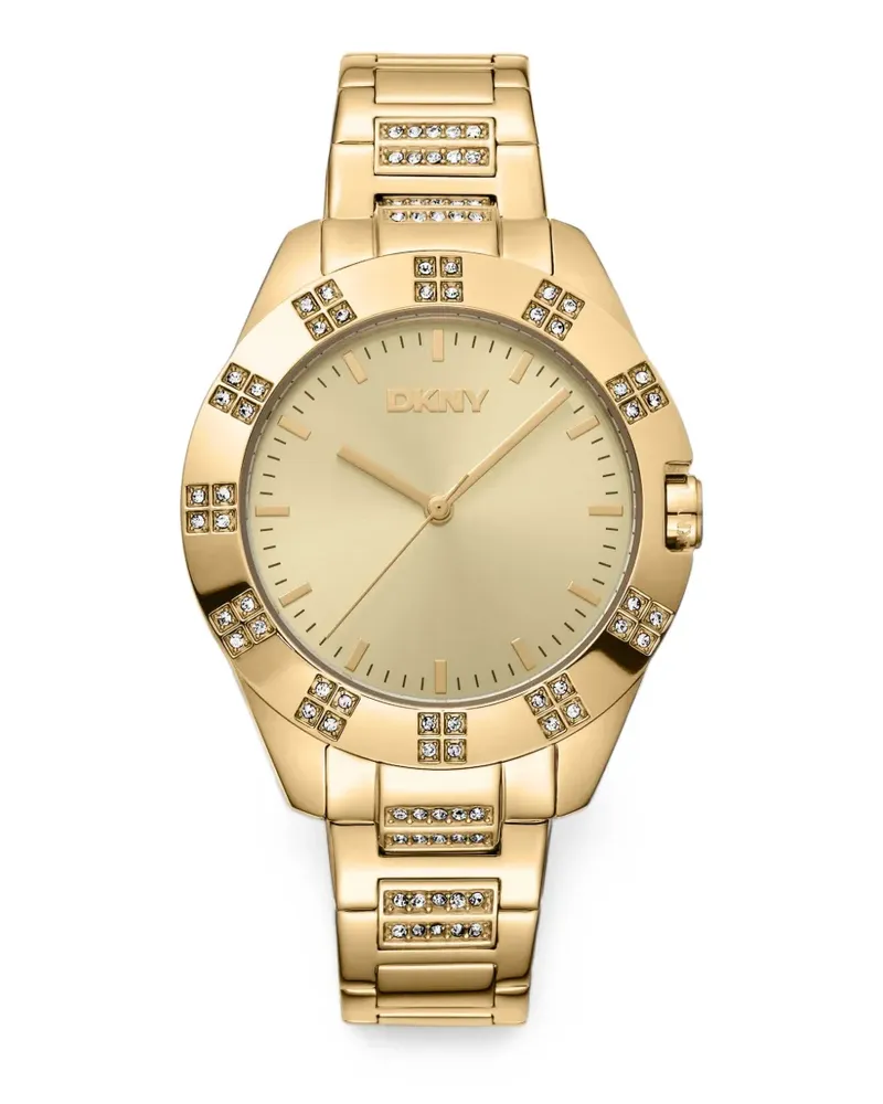 DKNY Armbanduhr mit Kristallverzierung 36mm - Gold Gold