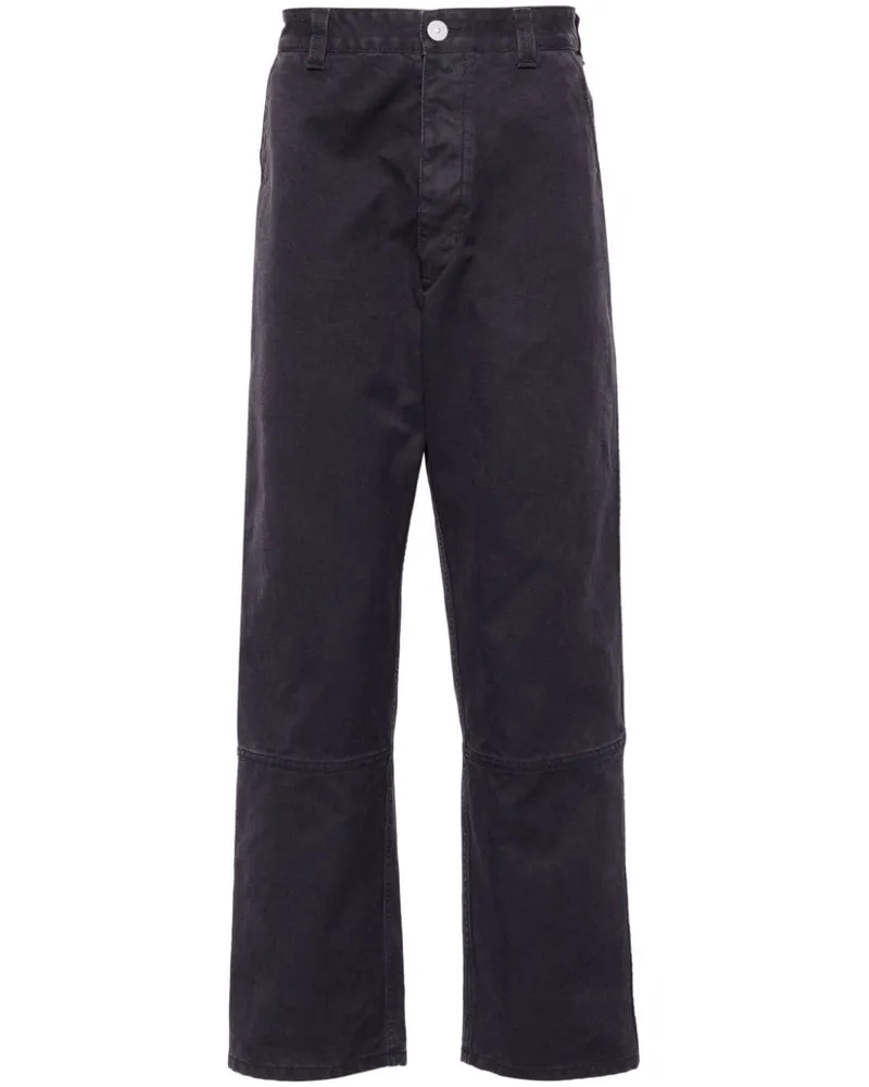 Stone Island Straight-Leg-Jeans mit Logo-Stickerei - Blau Blau
